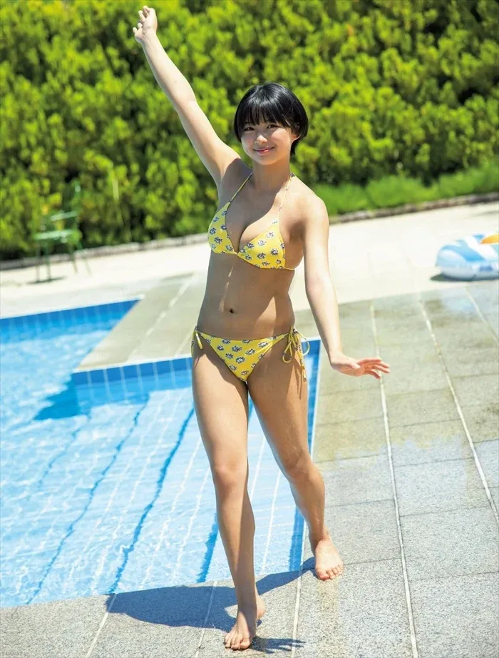 Erotic images of Kuwashima sea sky. Short cut beauty busty boobs swimsuit 47th image