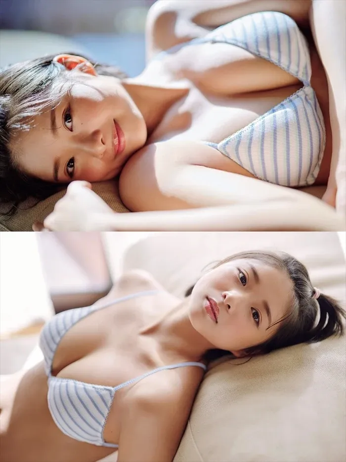 Erotic images of Kuwashima sea sky. Short cut beauty busty boobs swimsuit 5th image