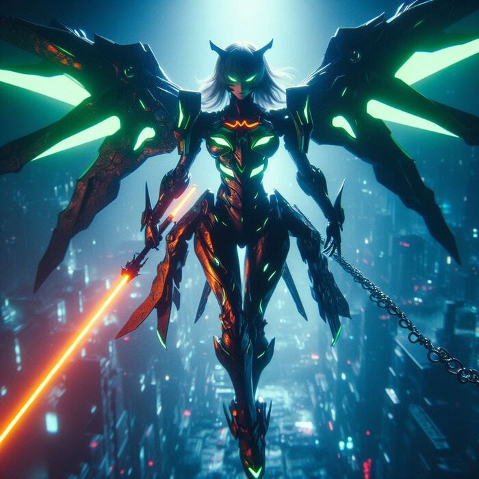 Armored Girl AI Generated 3th image