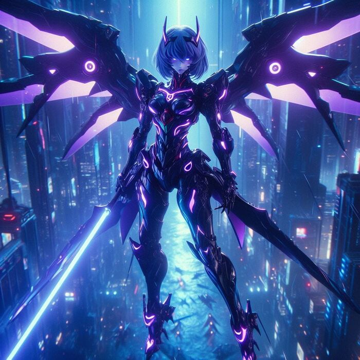 Armored Girl AI Generated 4th image