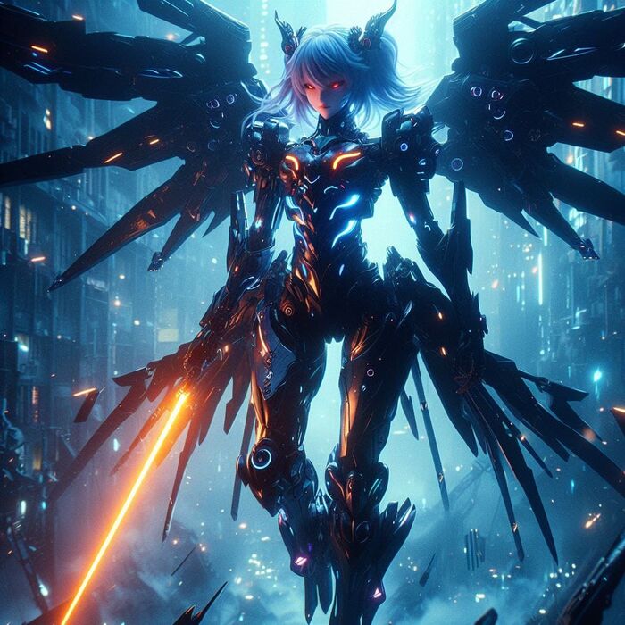 Armored Girl AI Generated 5th image