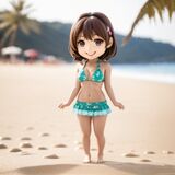 【Image】Chibi Chara Older Sister's Swimsuit Image AI Generated