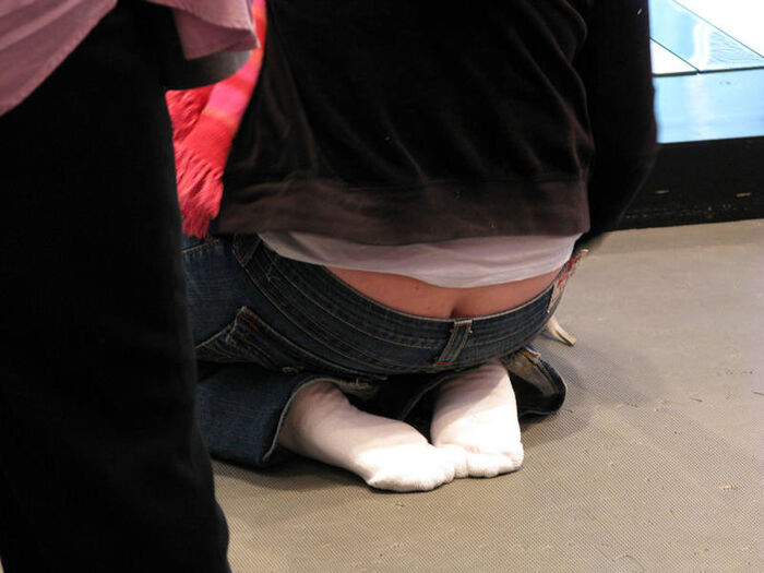 Erotic image of a sitting girl's buttocks 15th image