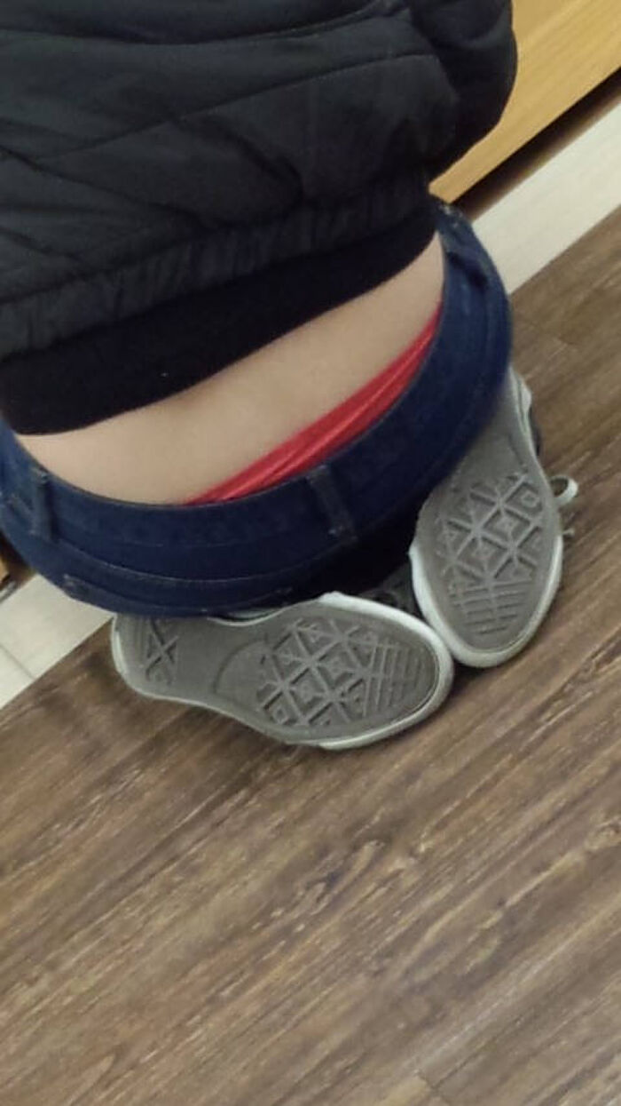 Erotic image of a sitting girl's buttocks 32th image