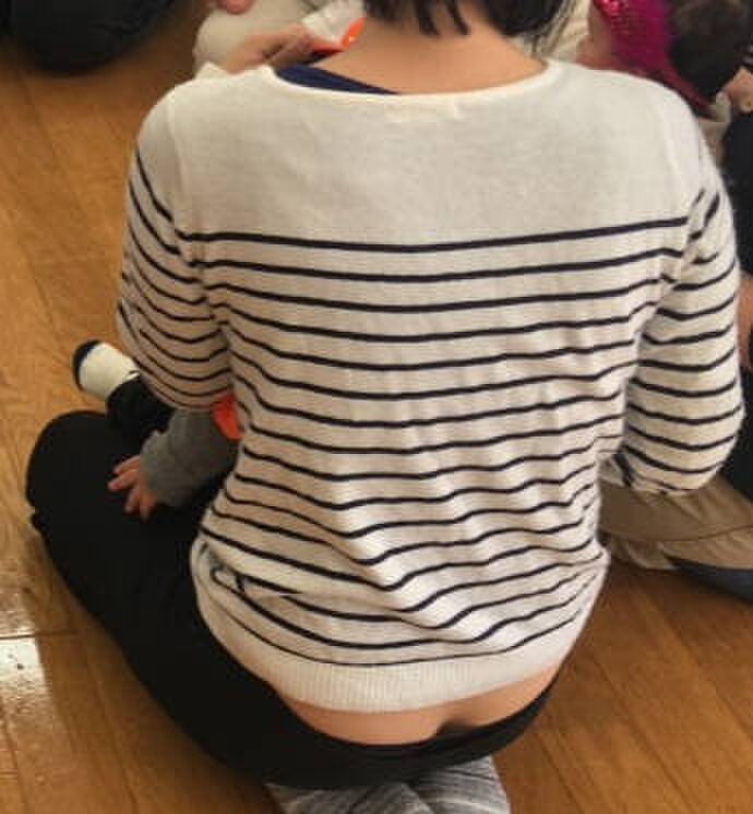 Erotic image of a sitting girl's buttocks 44th image