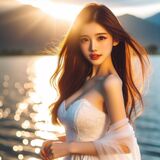 妹子們不想離開拍不停夕陽infinite 好 AI Generated