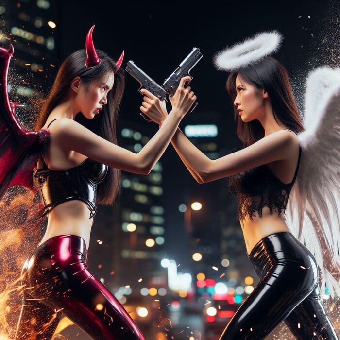 惡魔與天使:激戰 AI Generated 4th image