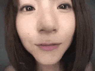 33 kissing GIFs! - A naughty girl who chews at the camera is erotic and comes out! 13th image