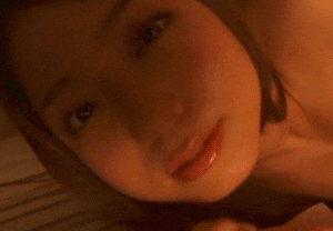 33 kissing GIFs! - A naughty girl who chews at the camera is erotic and comes out! 26th image