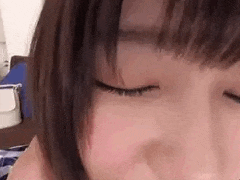 33 kissing GIFs! - A naughty girl who chews at the camera is erotic and comes out! 4th image