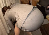 Erotic image of a hotel woman's buttocks in the guest room