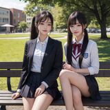 It's okay if the student girl doesn't show anything AI Generated