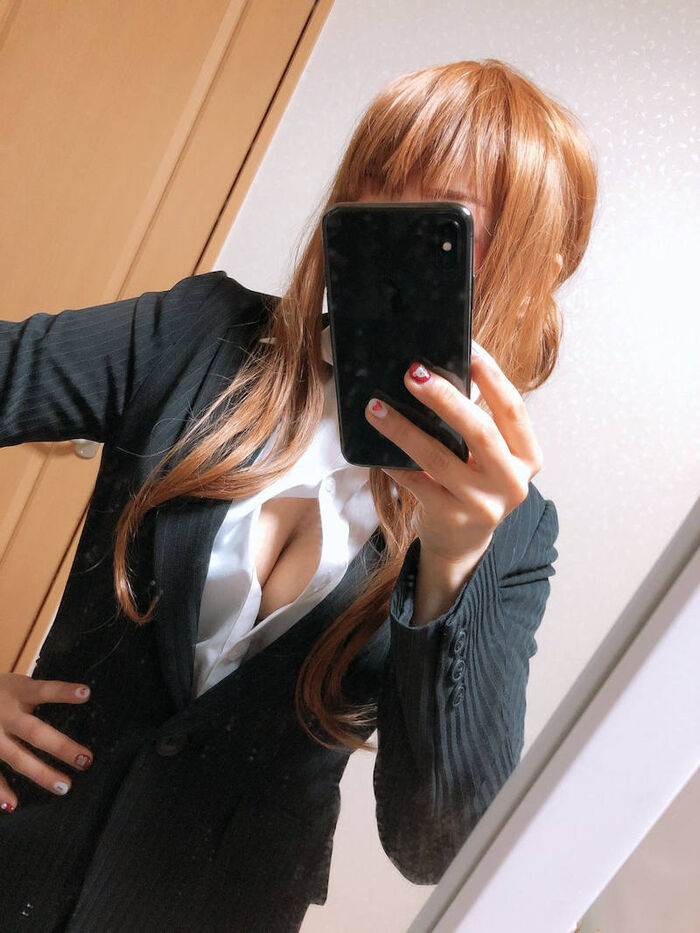Erotic images of busty office ladies claiming their breasts 16th image