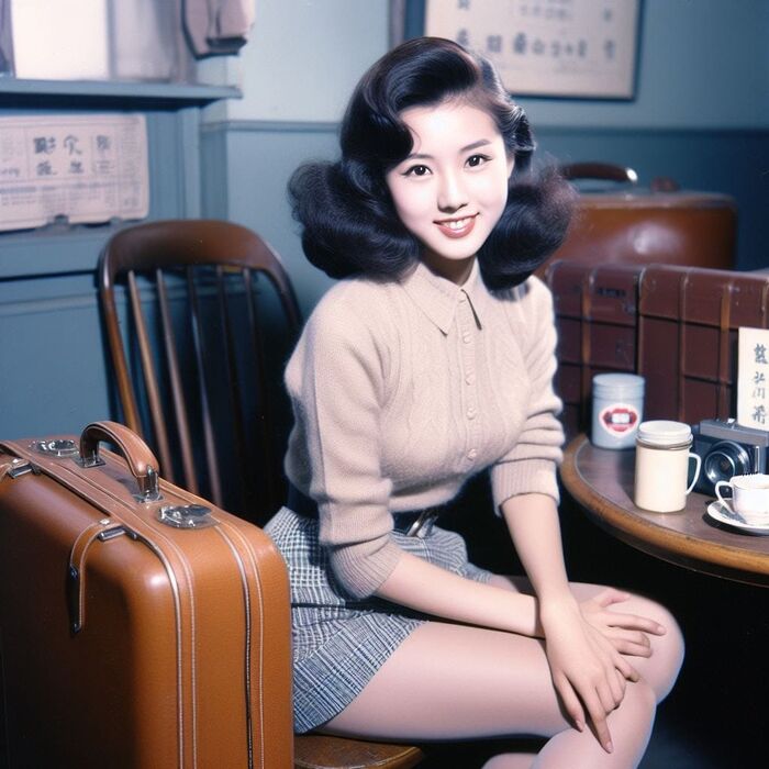 兩個不同century的上班妹子 各有特的美與韻味 AI Generated 2th image