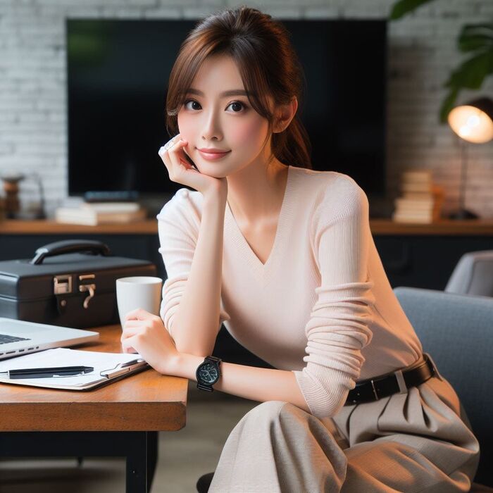 兩個不同century的上班妹子 各有特的美與韻味 AI Generated 4th image