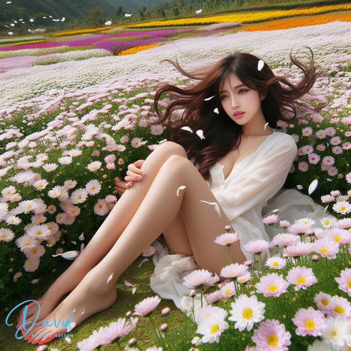 花海中休一會 不知不覺就睡著了 AI Generated 4th image