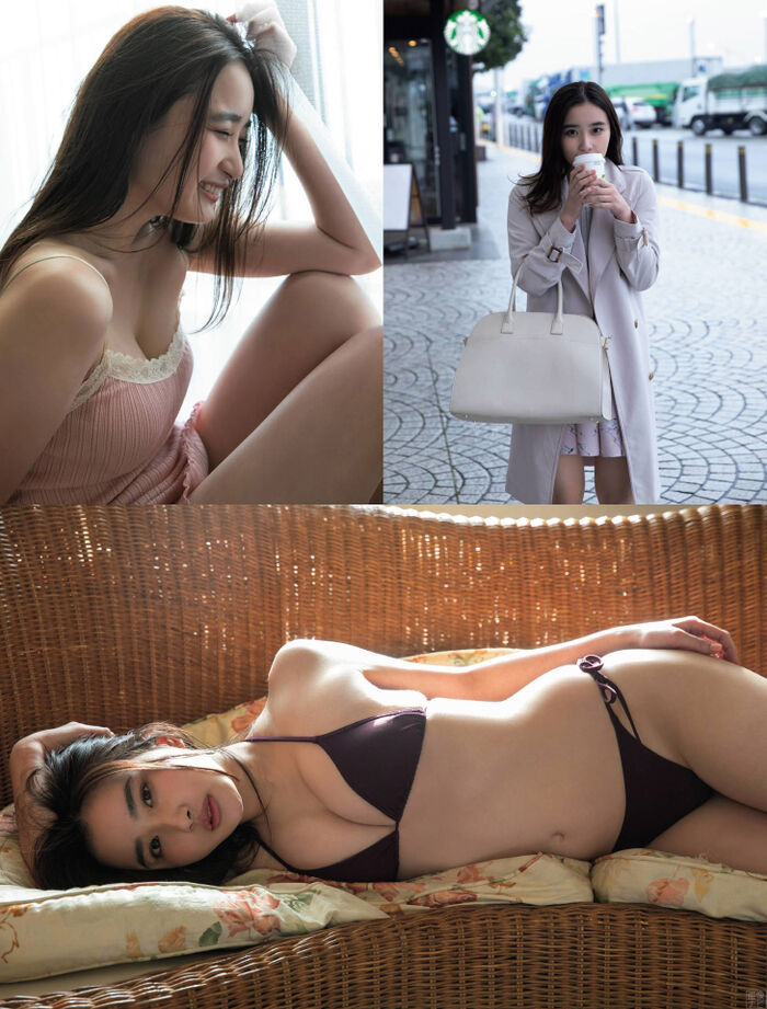 Oto Abe (20) Satomi Ishihara and the topical busty beauty make her shocking water book debut. --Added 3/11/2021 here... 2th image