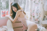 日本系少女寫真 coser-零夜zeroo-的粉白甜美眠衣