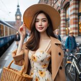 妹子遊阿姆斯特丹 AI Generated