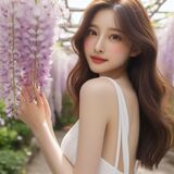 青春的妹子果然好(紫藤花風格) AI Generated