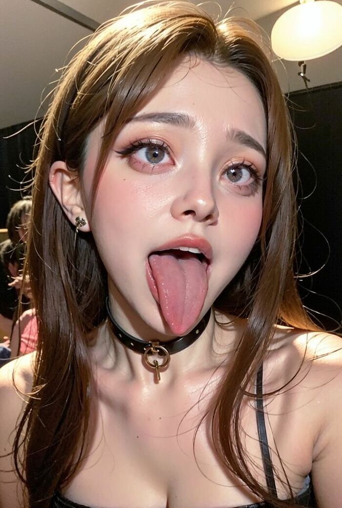 [2nd] 70 Ahegao AI erotic images I tried to generate a lascivious face beauty with a close eye tongue out 7th image
