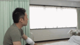 The nurse's libido is abnormal ... sex GIF image peeking into the masturbation of a long-term hospitalized patient and attacking