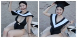 畢業季也能辣爆! 網友學士服搭泳裝照片瘋傳 (12P)