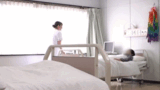 The moment when an angel in a white coat falls into a female ... GIF image of a male patient's erection that gets excited and sucks
