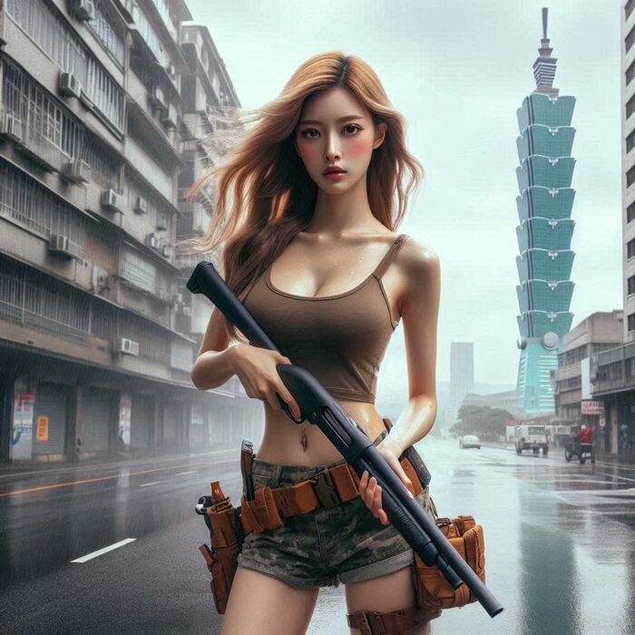 外星生物想入侵地球.全球各地的妹子備戰 AI Generated 3th image