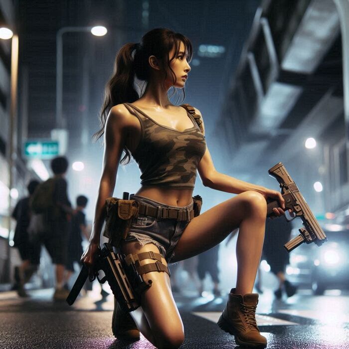 外星生物想入侵地球.全球各地的妹子備戰 AI Generated 5th image