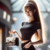 亭亭玉立．形容女子體態秀麗的樣子 AI Generated