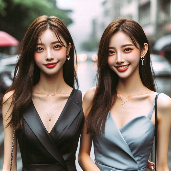 雨天街頭隨拍趕上班的OL AI Generated 3th image