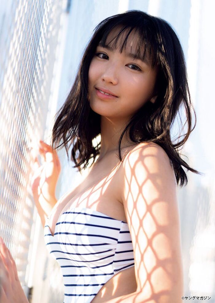 [Image] Aika Sawaguchi of New hairstyle, wet boobs are too naughty wwwwww Yanmaga's swimsuit gravure boldly shows off a fresh big pie!! 34th image