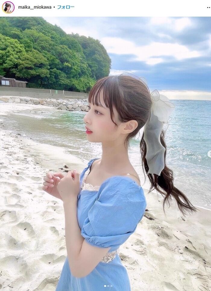 [Image] The strongest beautiful girl in history, lifts the ban on F cup breasts with the first swimsuit gravure wwwwww Maika Miokawa, opens her fluffy beauty body with FRIDAY!! 13th image