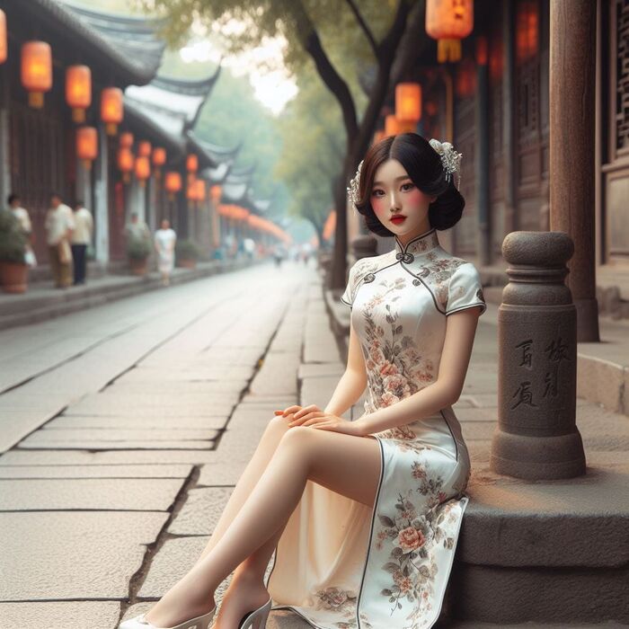 古風旗袍.長腿妹 AI Generated 2th image