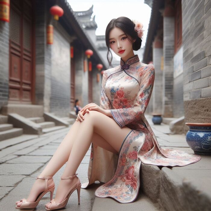 古風旗袍.長腿妹 AI Generated 3th image