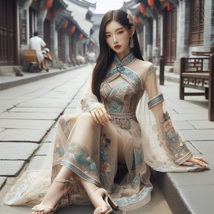 古風旗袍.長腿妹 AI Generated 5th image