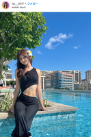 [Image] Miss Keio's strongest beauty on her face, the swimsuit shot is too beautiful wwwwwwww Ria Makiuchi, a storm of praise for the strongest visual Hawaii beach photo!!
