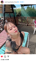 [Swimsuit image] Yuka Iguchi, a beautiful voice actor, is talked about as having too big breasts wwwwwwwww in a private bikini and opens her powerful bust widely!!