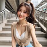 青春洋溢的妹子 AI Generated
