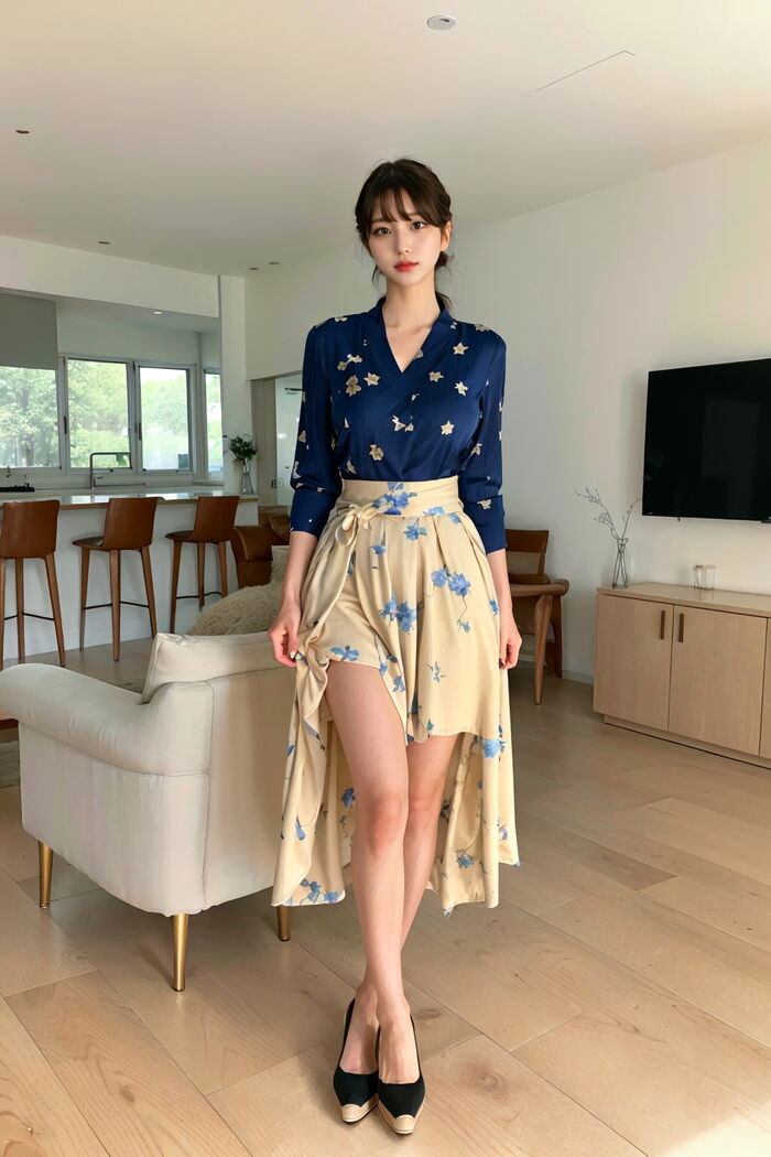 Lote_Rurina_modernized_hanbok AI Generated 16th image